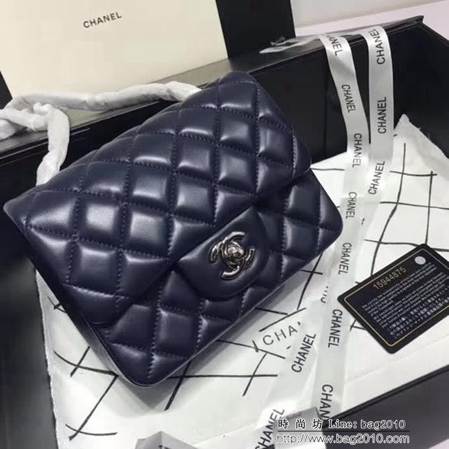 香奈兒CHANEL 升級版A1115進口小羊皮全新經典金銀鏈肩背斜挎包 DSC1172